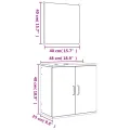 Ensemble de meubles salle de bain 2 pcs chêne bois d'ingénierie