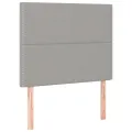 cadre de lit avec matelas Gris clair 90x200 cm Tissu