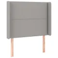 cadre de lit matelas LED Gris clair 90x200cm Tissu