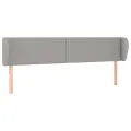 Tête de lit avec oreilles Gris clair 183x23x78/88 cm Tissu