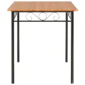 Ensemble de salle à manger 7 pcs MDF et acier Marron