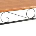Ensemble de salle à manger 7 pcs MDF et acier Marron