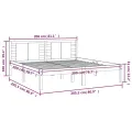 Cadre de lit Blanc Bois de pin massif 200x200 cm