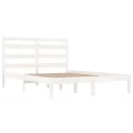 Cadre de lit Blanc Bois de pin massif 200x200 cm
