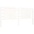 Cadre de lit avec tête de lit blanc 200x200 cm bois massif