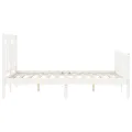 Cadre de lit avec tête de lit blanc 140x190 cm bois massif