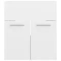 Armoire d'évier Blanc brillant 41x38,5x46 cm Aggloméré