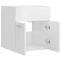 Armoire d'évier Blanc brillant 41x38,5x46 cm Aggloméré
