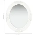Miroir mural style baroque 50x60 cm Blanc