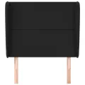 Tête de lit avec oreilles Noir 103x23x118/128 cm Similicuir