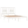 Cadre de lit Blanc Bois de pin massif 140x190 cm