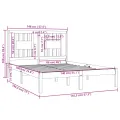 Cadre de lit Blanc Bois de pin massif 140x190 cm