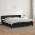 cadre de lit avec matelas Noir 200x200 cm Similicuir
