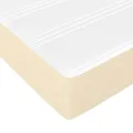 Matelas de lit à ressorts ensachés Crème 140x190x20 cm Tissu