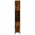 Armoire de bain chêne fumé 30x30x190 cm bois d'ingénierie