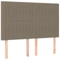cadre de lit avec matelas Taupe 140x200 cm Tissu