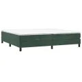cadre de lit Vert foncé 200x200 cm Velours