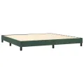 cadre de lit Vert foncé 200x200 cm Velours