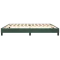 cadre de lit Vert foncé 200x200 cm Velours