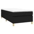 cadre de lit Noir 90x200 cm Tissu