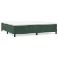 cadre de lit et matelas Vert foncé 200x200cm Velours