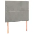 Têtes de lit 2 pcs Gris clair 90x5x78/88 cm Velours