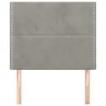 Têtes de lit 2 pcs Gris clair 90x5x78/88 cm Velours