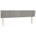 Tête de lit avec oreilles Gris clair 183x23x78/88 cm Velours