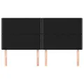 Têtes de lit 4 pcs Noir 80x5x78/88 cm Tissu