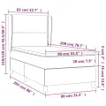 cadre de lit et matelas Noir 80x200 cm Tissu