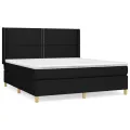 cadre de lit avec matelas Noir 160x200 cm Tissu