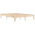 Cadre de lit Bois de pin massif 140x200 cm