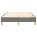 cadre de lit Gris foncé 120x200 cm Tissu