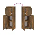 Armoire de bain Chêne fumé 30x30x95 cm Bois d'ingénierie
