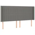 Tête de lit à LED Gris foncé 203x16x118/128 cm Tissu