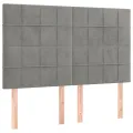 cadre de lit matelas et LED Gris clair 140x190 cm