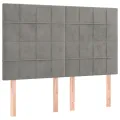 cadre de lit matelas et LED Gris clair 140x200 cm