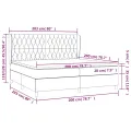 cadre de lit avec matelas Gris foncé 200x200cm Tissu