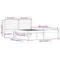 Cadre de lit bois de pin massif 120x190 cm petit double