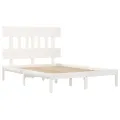 Cadre de lit Blanc Bois massif 160x200 cm