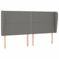 cadre de lit avec matelas Gris foncé 180x200cm Tissu