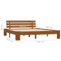 Cadre de lit Marron miel Bois de pin massif 180 x 200 cm