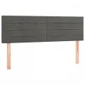 cadre de lit et matelas Gris foncé 140x200cm Velours