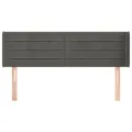 Tête de lit avec oreilles Gris foncé 147x16x78/88 cm Velours