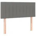 cadre de lit et matelas et LED Gris foncé 100x200 cm