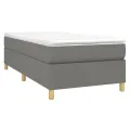 cadre de lit Gris foncé 100x200 cm Tissu