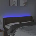 Tête de lit à LED Taupe 147x16x78/88 cm Tissu