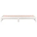 Lit coulissant Blanc 2x(90x200) cm Bois de pin massif