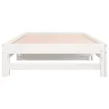 Lit coulissant Blanc 2x(90x200) cm Bois de pin massif