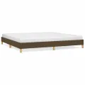 Cadre de lit Marron foncé 200x200 cm Tissu